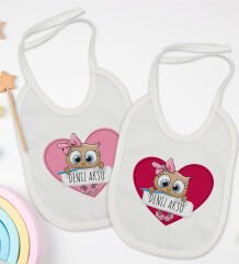BK Kids Kişiye Özel İsimli 2’li Beyaz Mama Önlüğü-17