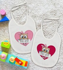 BK Kids Kişiye Özel İsimli 2’li Beyaz Mama Önlüğü-17