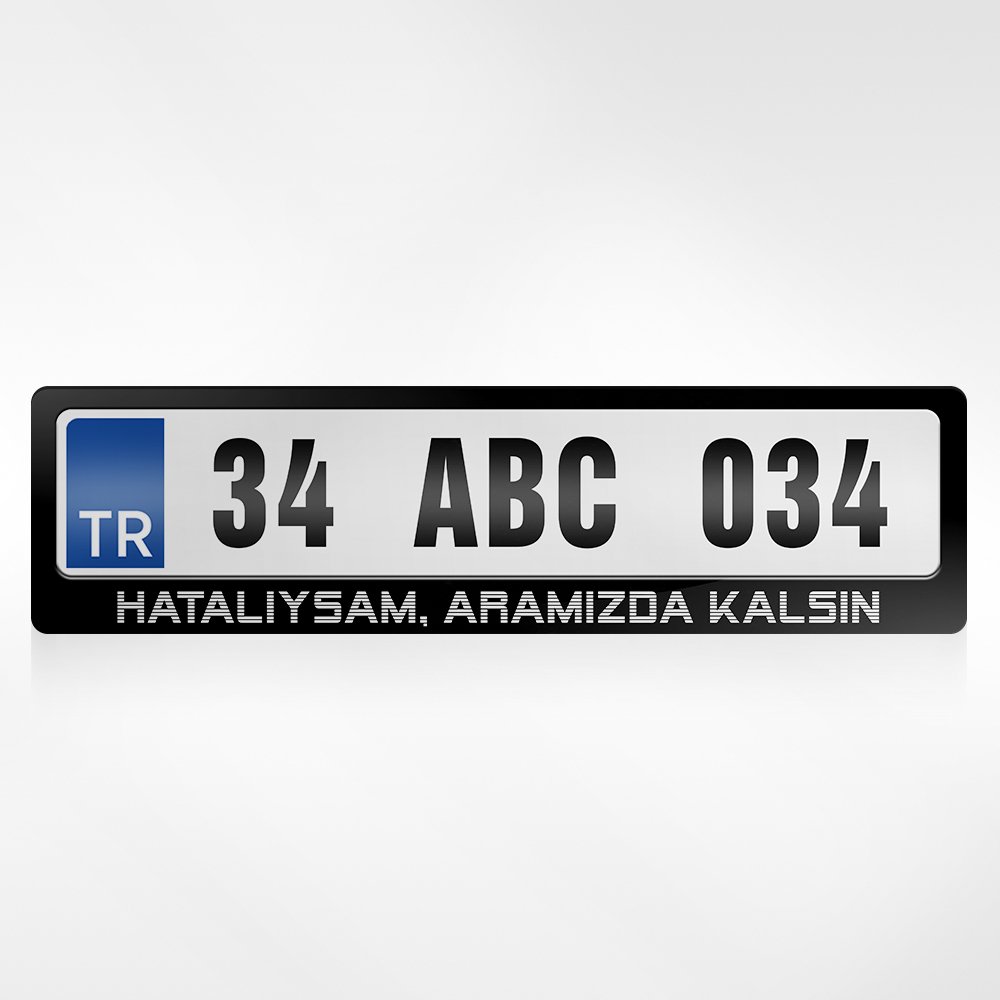 Kişiye Özel Hatalıysam Aramızda Kalsın Yazılı Plakalık
