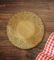 Kişiye Özel Retro Motif Tasarımlı Doğal Ahşap Tabaklı Heybeli Çay Bardağı Model 14