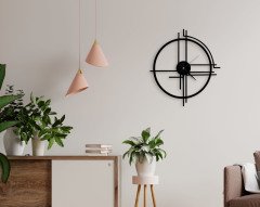BK Home Dekoratif 45cm Ahşap Duvar Saati-4