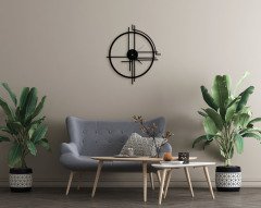 BK Home Dekoratif 45cm Ahşap Duvar Saati-4