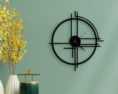 BK Home Dekoratif 45cm Ahşap Duvar Saati-4