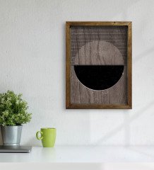 BK Home Modern Art Tasarımlı Doğal Masif Ahşap Çerçeveli Tablo-6