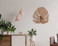 BK Home Dekoratif 45cm Ahşap Duvar Saati-5