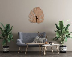 BK Home Dekoratif 45cm Ahşap Duvar Saati-5