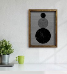 BK Home Modern Art Tasarımlı Doğal Masif Ahşap Çerçeveli Tablo-7