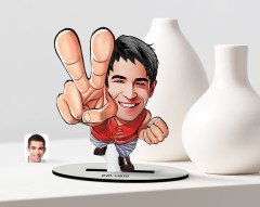 Kişiye Özel Erkek Karikatürlü Ahşap Biblo Model-33