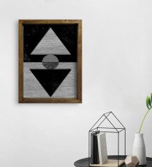 BK Home Modern Art Tasarımlı Doğal Masif Ahşap Çerçeveli Tablo-8