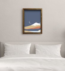 BK Gift Yatak Odası Konseptli Doğal Masif Ahşap Çerçeveli Tablo 45x65cm-40