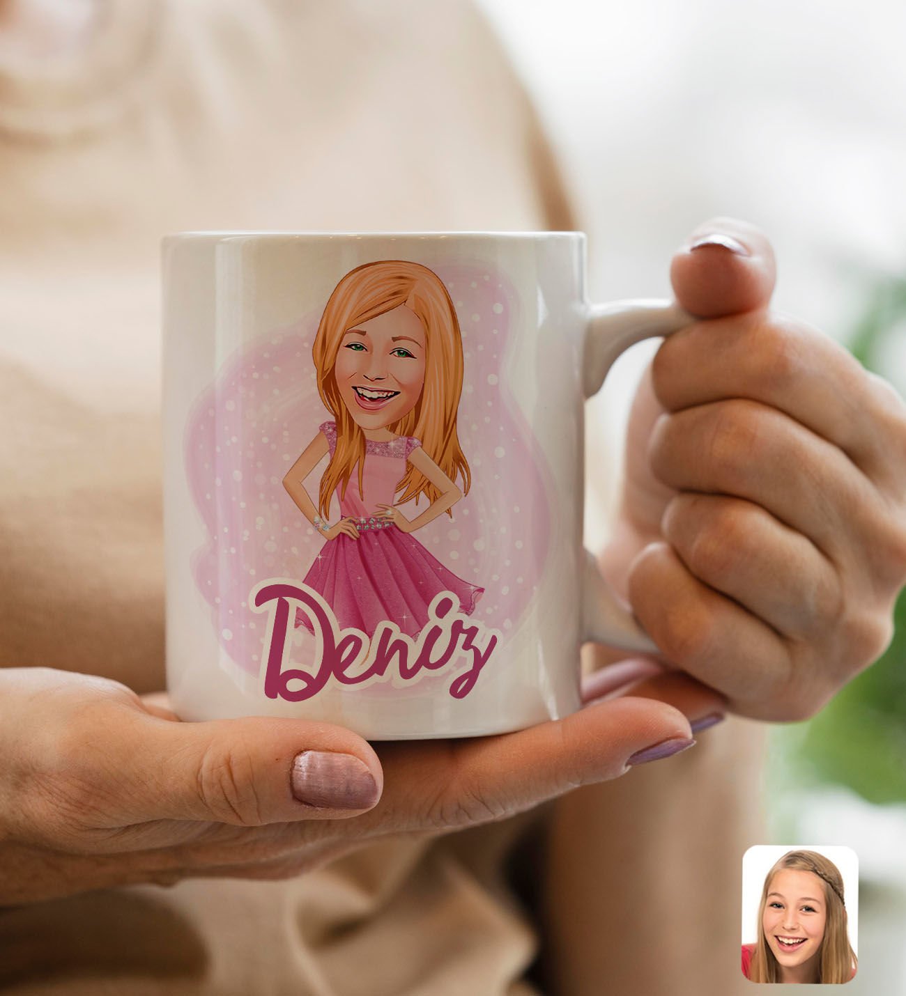 Bk Gift Kişiye Özel Barbie Karikatürlü Beyaz Kupa Bardak-1, Barbie Filmi, Barbie Hediyelik Eşya, Arkadaşa Hediye