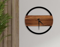BK Home Dekoratif 45cm Ahşap Duvar Saati-7