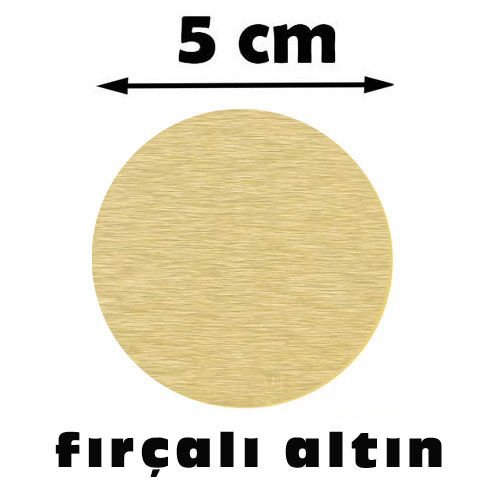 Sublimasyon Madalya Göbeği 5 cm - Fırçalı Altın