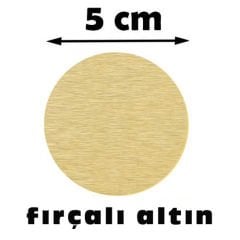 Sublimasyon Madalya Göbeği 5 cm - Fırçalı Altın