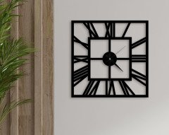 BK Home Dekoratif 45cm Ahşap Duvar Saati-9