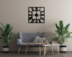BK Home Dekoratif 45cm Ahşap Duvar Saati-9