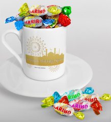 Kişiye Özel Din Kültürü Ve Ahlak Bilgisi Öğretmeni Türk Kahvesi Fincanı ve Haribo Şeker Hediye Seti-5