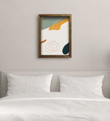 BK Gift Yatak Odası Konseptli Doğal Masif Ahşap Çerçeveli Tablo 45x65cm-43