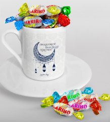 Kişiye Özel Din Kültürü Ve Ahlak Bilgisi Öğretmeni Türk Kahvesi Fincanı ve Haribo Şeker Hediye Seti-6