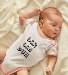 BK Kids Darlama Beni Tasarımlı Pembe Bebek Body Zıbın-1
