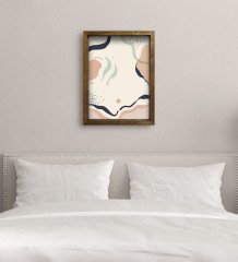 BK Gift Yatak Odası Konseptli Doğal Masif Ahşap Çerçeveli Tablo 45x65cm-46