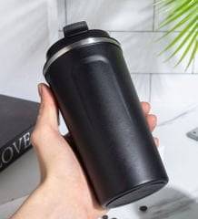 BK Gift Kişiye Özel İsimli 5334 Siyah Paslanmaz Çelik Termos Mug 450ml, Vakumlu Termos Bardak