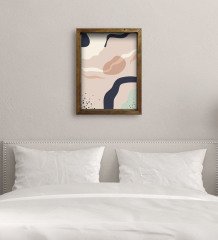 BK Gift Yatak Odası Konseptli Doğal Masif Ahşap Çerçeveli Tablo 45x65cm-47