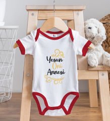 BK Kids Yesun Oni Annesi Tasarımlı Kırmızı Bebek Body Zıbın-1