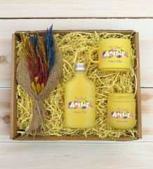 BK Gift Kişiye Özel İsimli DTF Anne Temalı Sarı Kahve Fincanı & Kolonya & Mum & El Yapımı Kuru Çiçek Buketi Hediye Seti-3, Anneye Hediye, Anneler Günü Hediyesi