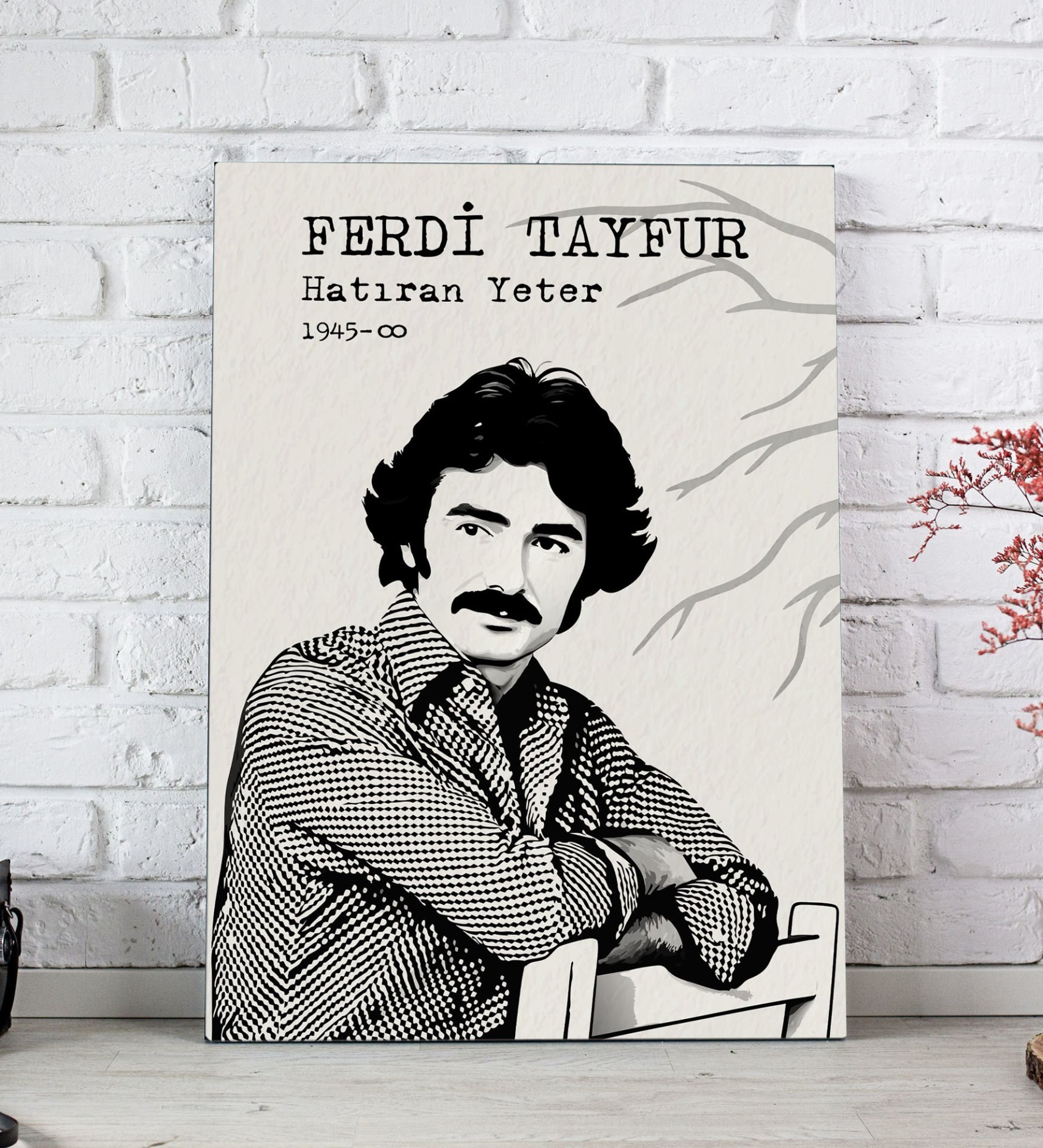 BK Gift Ferdi Tayfur Hatıran Yeter Tasarımlı Kanvas Tablo -4 (20x30)