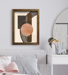 BK Gift Yatak Odası Konseptli Doğal Masif Ahşap Çerçeveli Tablo 45x65cm-48