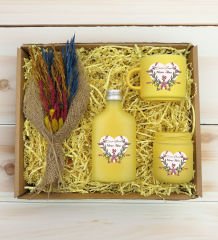 BK Gift Kişiye Özel İsimli DTF Anne Temalı Sarı Kahve Fincanı & Kolonya & Mum & El Yapımı Kuru Çiçek Buketi Hediye Seti-5, Anneye Hediye, Anneler Günü Hediyesi