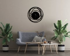 BK Home Dekoratif 45cm Ahşap Duvar Saati-16