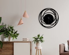 BK Home Dekoratif 45cm Ahşap Duvar Saati-16