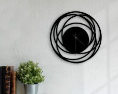 BK Home Dekoratif 45cm Ahşap Duvar Saati-16