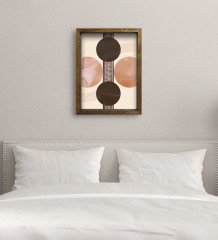 BK Gift Yatak Odası Konseptli Doğal Masif Ahşap Çerçeveli Tablo 45x65cm-50