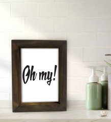 BK Gift Banyo Dekoratif Doğal Masif Ahşap Çerçeve 15x20cm-58