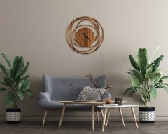 BK Home Dekoratif 45cm Ahşap Duvar Saati-17