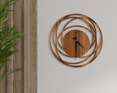 BK Home Dekoratif 45cm Ahşap Duvar Saati-17