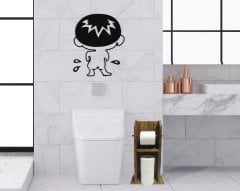 BK Home Doğal Masif Ahşap Tuvalet Kağıtlığı ve Konsept Banyo Duvar Dekoru-3