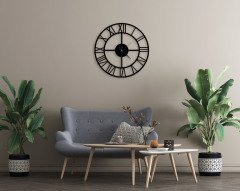 BK Home Dekoratif 45cm Ahşap Duvar Saati-18