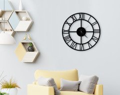 BK Home Dekoratif 45cm Ahşap Duvar Saati-18