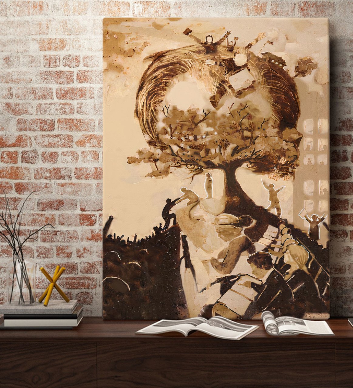 BK Gift Atatürk Temalı Kanvas Tablo 70x100cm-41
