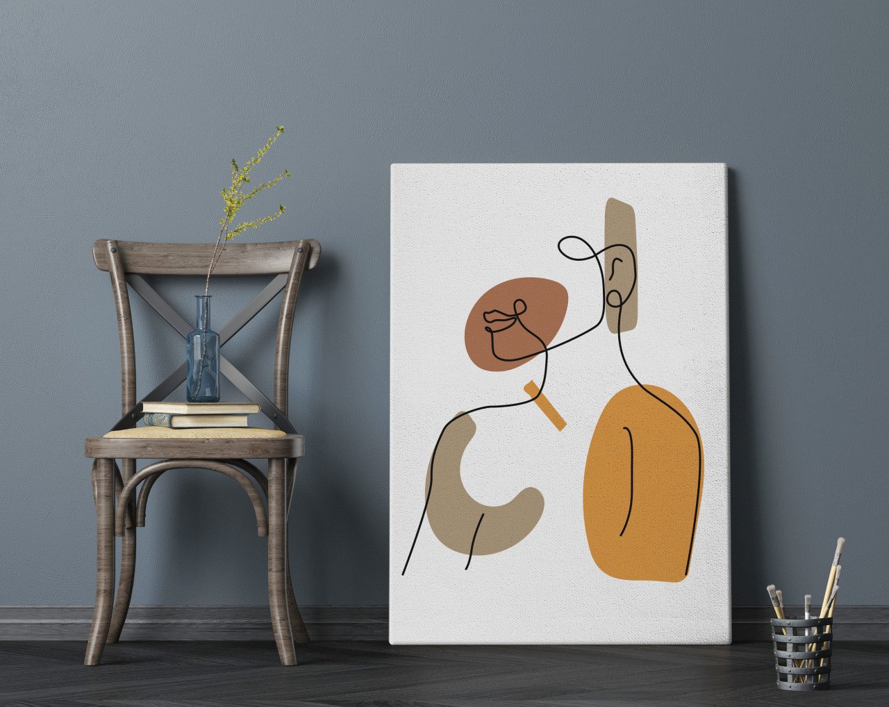 BK Home Color And Human Tasarımlı Kanvas Tablo 70x100cm-2