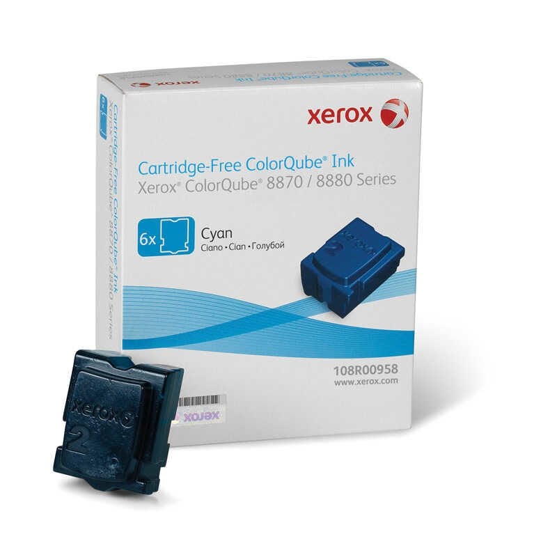 Xerox 108R00958 Mavi Genuıne Xerox Solid Ink (6 Sticks) 17300 Sayfa,COLORQUBE 8870/8880
