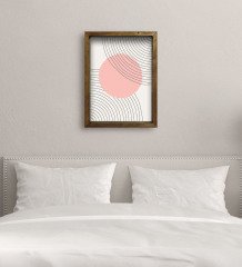 BK Gift Yatak Odası Konseptli Doğal Masif Ahşap Çerçeveli Tablo 45x65cm-52