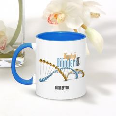 Kişiye Özel Mesleki Biyoloji Bilimleri Mühendisi Mavi Kupa Bardak