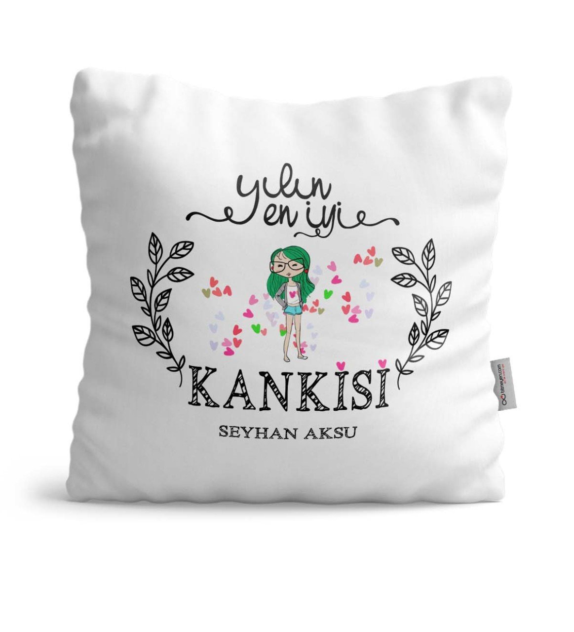 Kişiye Özel Yılın En İyi Kankisi Saten Yastık