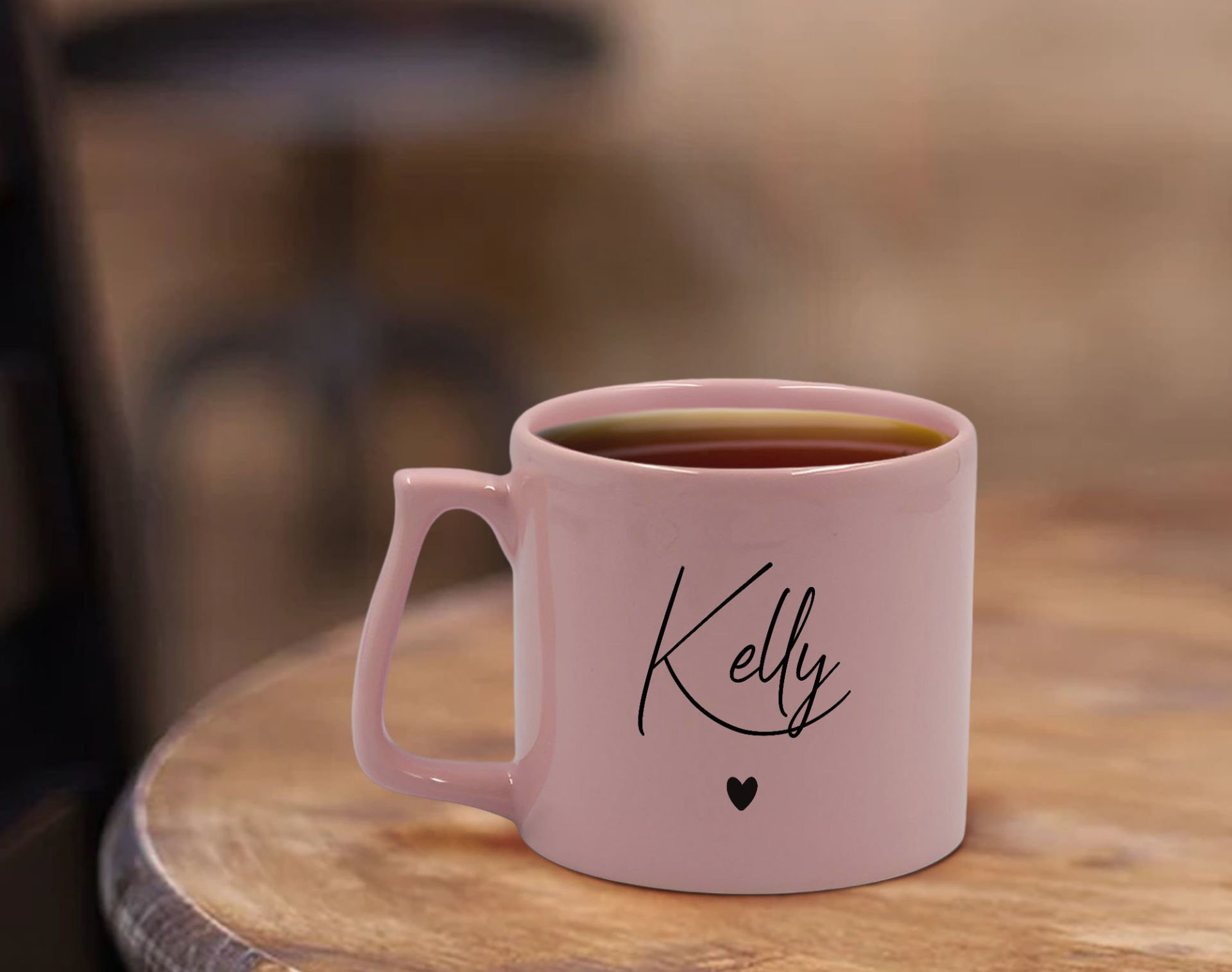 BK Gift Kişiye Özel İsimli Pastel Pembe Middle Kupa Bardak, Arkadaşa Hediye, Ev Hediyesi, Doğum Günü Hediyesi, Ofis Hediyesi-3