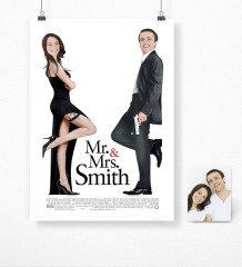 Kişiye Özel Mr. & Mrs. Smith Film Afişi Poster (50 x 70 cm.)